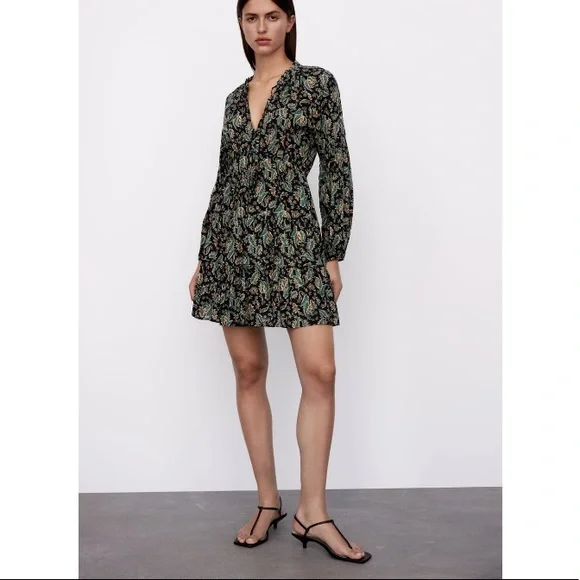 Zara Long Sleeve Mini Dress - Picture 2 of 15